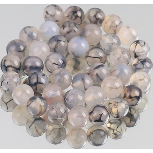 Natural Stone White Cracked Dragon Veines Fire Agates Beads Round Loose Spacer Beads For Jewelry Making 6/8/10MM Diy Bracelets