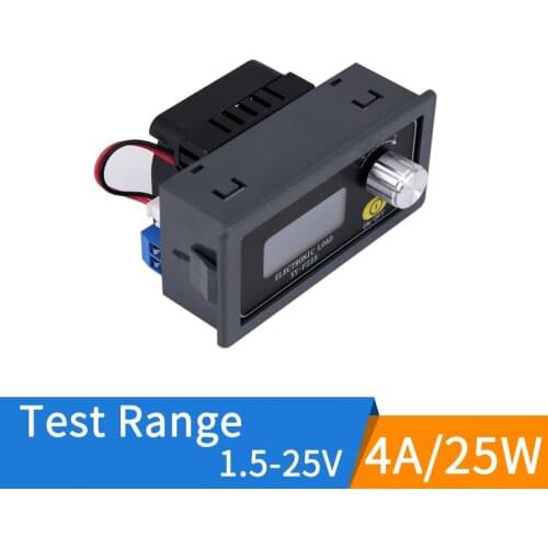 4A25w Digital battery capacity tester voltmeter adjustable constant current electronic load charger usb ameter meter indicator