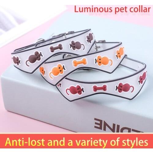 Fluorescent Silicone Collar For Cats And Dogs Luminous Collar Pet Supplies Neck Ring Necklace Kitten Puppy Accessories