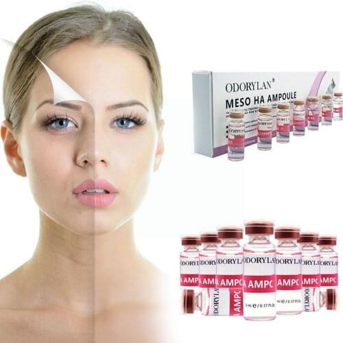 10 Vials 5ml Cross-linked HA Hyaluronic Acid Pure Micro Collagen Acid BB Whitening Cream Molecular Mesotherapy Hyaluronic S T2P9