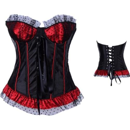 Hot selling Classy Sexy Strapless Bustier Bra Cup Top Lace Trim Corset Waist Trimming Corsets Women Waist Reducing Corset