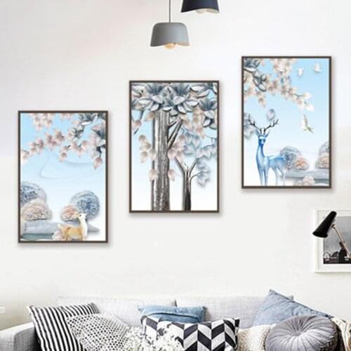 Painting By Numbers Abstract Cerf Nordique Series Pictures Scenery Paintings By Numbers Colors Drawing Peinture Art