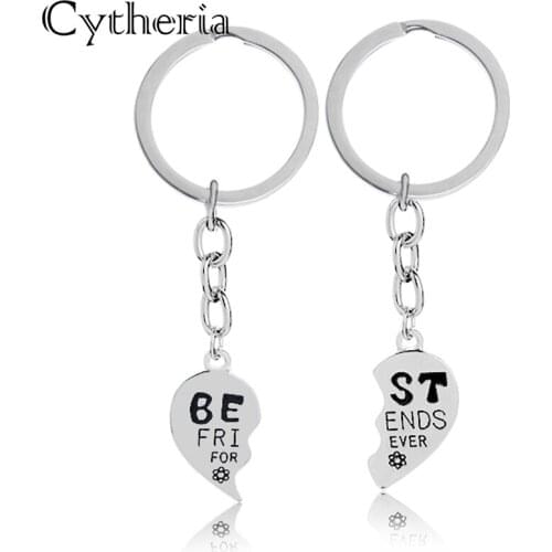 Best friends forever Plum blossom key rings Statement BFF key rings car key holder graduation Gift friendship flower key finder