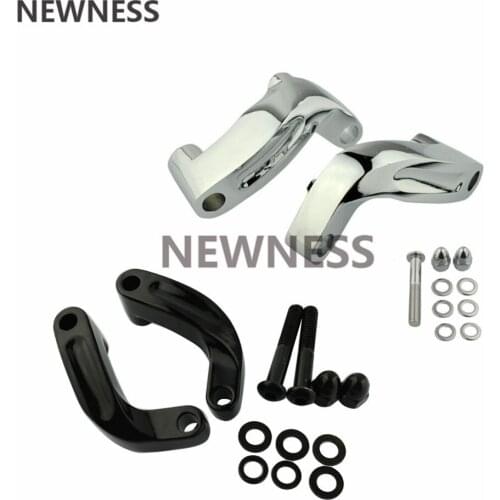 Motorcycle Mirror Riser Relocation Extension Adapter Kit Aluminum Mirrors Relocation Adapters For Harley Davidson 2006-2014 13