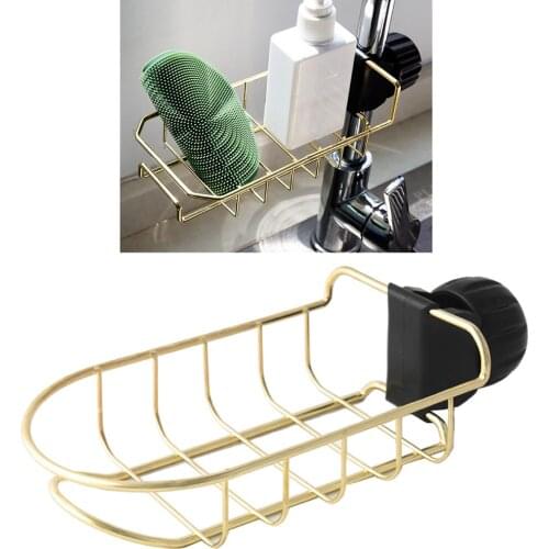 Faucet Liquid Drainage Rack Sponge Holder Stainless Steel Sink Organizer