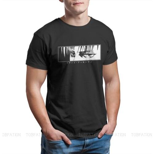 Levi Stare SnK Graphic TShirt Attack On Titan Eren Mikasa Anime Streetwear Comfortable T Shirt Men Short Sleeve Gift Clothes