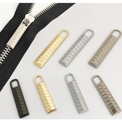 Meetee 10pcs 8X36mm/10X50mm Metal Zipper Puller for 5# 8# Zips DIY Garment Zip Repair Kits Slider Decoration Pendant Hook Buckle
