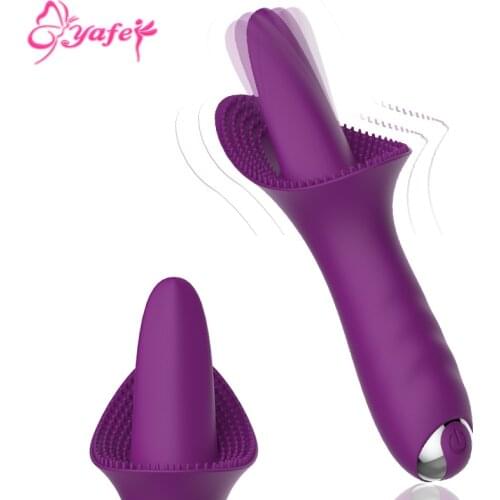 Innovative 10 Speed Vibration Quiet G-spot Tongue Clitoris Stimulator Mini Vibrating Sex Toys for Women Rechargeable Erotic Toys