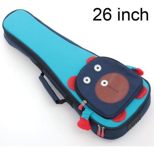 Ukulele Bag Soft Case Gig Waterproof Canvas Ukelele Bear Design Guitar Backpack For 21/23/26 inch Ukulele