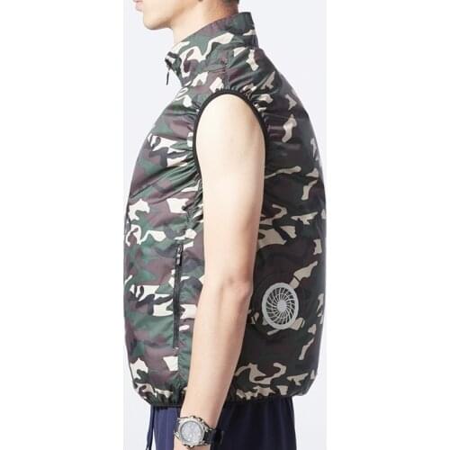 Men Tactical Vest Electrical Cooling Vest Camouflage Air Conditioning Clothes for Hiking Fishing Travel Vest Heat Stroke Clothes