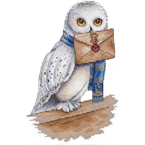 14CT DIY Cartoon Owl Counted Cross Stitch Thread Needlework Set Cotton Thread Partial Embroidery Kits Art Handmade Needlework