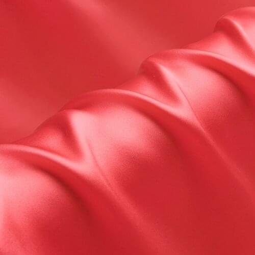 Natural Mulberry Stretch Satin (90% Silk+10% Spandex)16 19m/m Thick 42.5" ( 108cm) 55" (140cm) Width Watermelon Red Silk Fabric