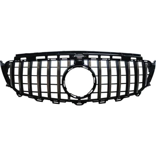For Mercedes Benz W213 E200 E300 E400 E43 AMG 2016 2017 2018 2019 GT R Style Front Grille Upper Grill Chrome Silver /Black Color