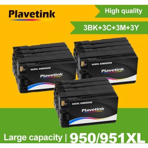 Plavetink 12 Pcs Compatible ink Cartridge 950 951 XL for HP Officejet pro 8100 8610 8620 8630 8600 8660 8640 8680 8615 Printer