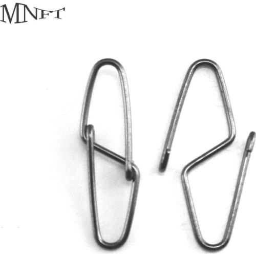 MNFT 50Pcs Fishing Swivel Terminal Tackle Clip Connector Stainless steel Connectors Lure Fishing Accessories