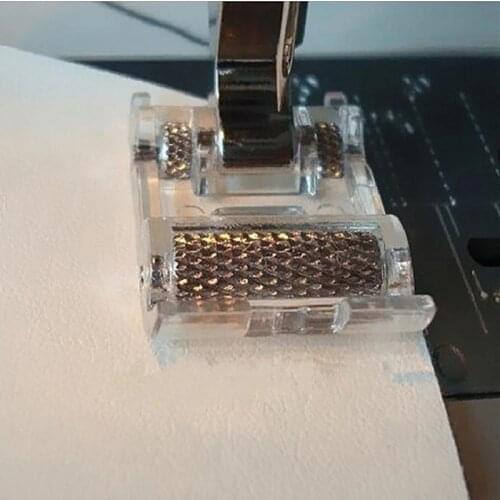 Low Shank Roller Presser Foot For Snap Singer Brother Janome JUKI Sewing Machine Check-storedoor sew leather roller presser foot