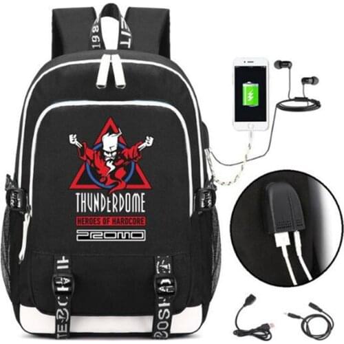 Thunderdome Wizard Hero Har Backpack USB Bag Casual Backpack Teenagers Student School Bag Travel Shoulder Laptop Bag