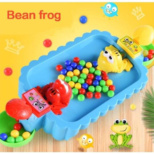 Family Sports Interactive Checkerboard Action Game Frog Eating Beans For Kids Gift 2/3/4 Players Education Toys Boys Girls