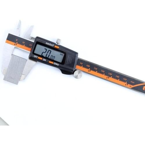 Stainless Steel Digital Display Caliper 150mm Fraction MM Inch 0.01mm High Precision LCD F Toggle Vernier Caliper Ruler Tools