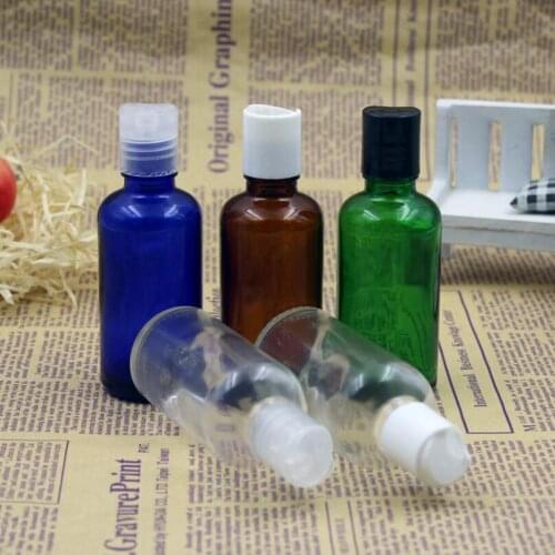New Fashion 300pcs/lot 50ML Perfume Water Glass Bottles Empty Glass Bottles with Press Disk Lids