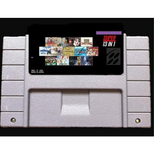Super 13 IN 1 USA -NTSC version/Star Ocean/Clock tower/FEDA/ 16 bit 46 pins video games