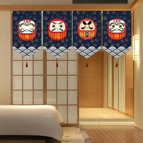 Japanese Door Curtain Sushi Skewers Restaurant Decoration Hanging Curtain Kitchen Curtain Tatami Hanging Flag Short Curtain