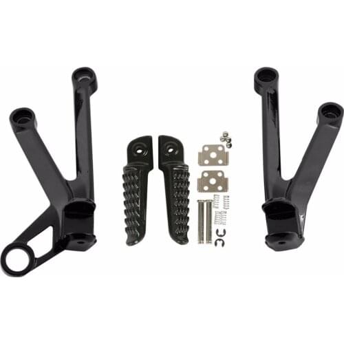 Motorcycle Rear Foot Pegs Footrest Brackets Rest For Kawasaki ZX10R ZX-10R 2004-2005
