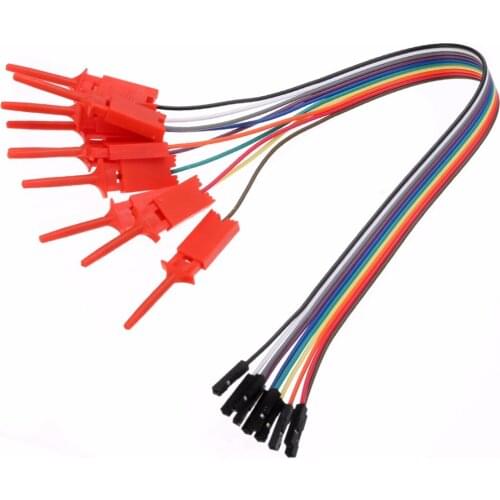 10pcs in 1 High Efficiency Logic Analyzer Cable Gripper Probe Test Hook Clip Kit for Logic Analyzer USB