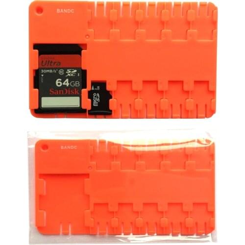 2 Pcs .FT SD/SDHC/SDXC Card Case ID Card Storage Phone memory card cover sets independent card with key hole 10 pcs
