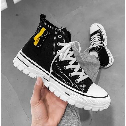 2021 Spring and Autumn Canvas Shoes Vulcanized Shoes Boots Platform Mesh Leather Casual Shoes Ankle Boots British Famous Shoes