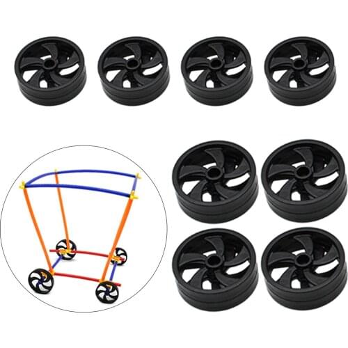 8pcs Smart Builder Toys Wheels STEM Building Straws Toy Interlocking Educational