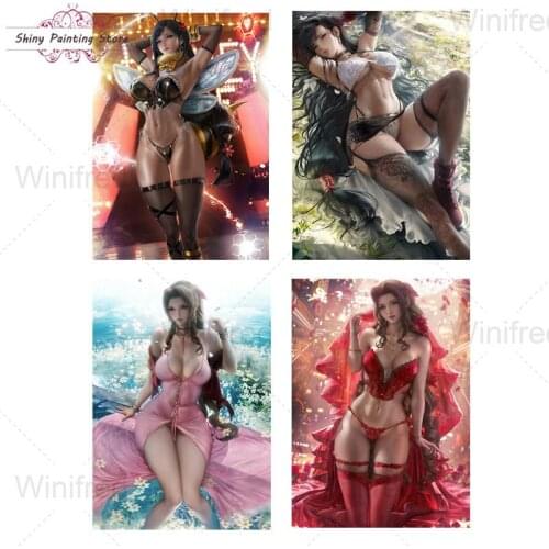 5D DIY Diamond Painting Sexy Woman Home Decor Full Square Round Drill Cross Stitch Game Animation Role Beauty Wall Art Gift