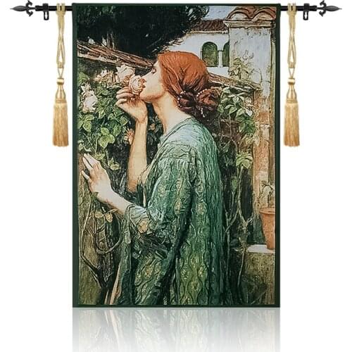 Belgian tapestry William Waterhouse Paintings Art Tapestry Cotton Jacquard living Room Wall Background Decoration Hanging Fabric