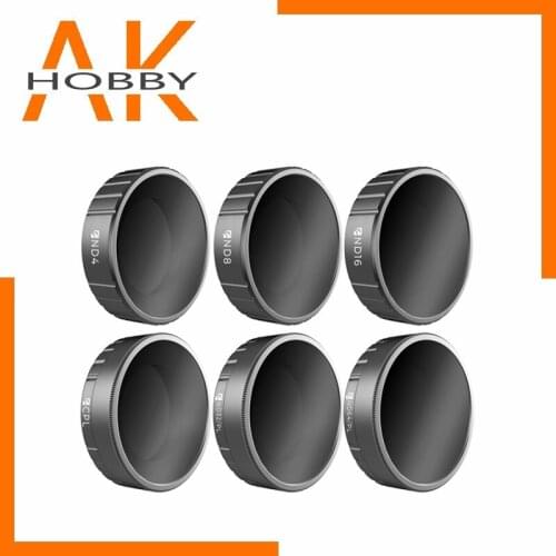 Freewell –E Series - 6Pack ND4, ND8, ND16, CPL, ND32/PL, ND64/PL Camera Lens Filters for DJI Osmo Action Camera Accessories