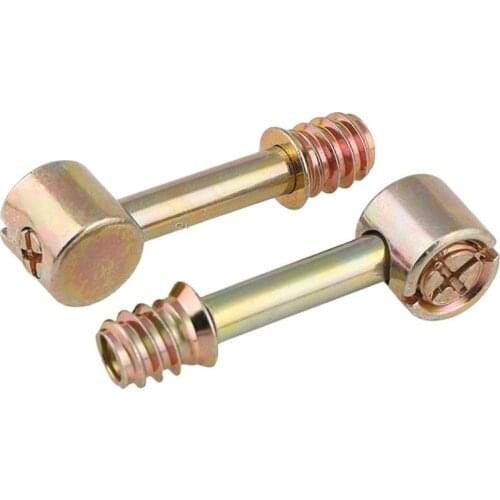 M6 Galvanized Steel Eccentric Nut Connector Screw Assembly Screw Nut Set Use For Wardrobe Bed Furniture