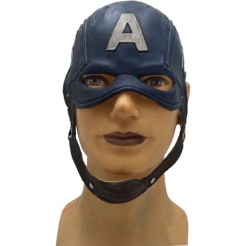 Captain of the U.S.A. head mask for Halloween Cosplay props superhero latex full head mask