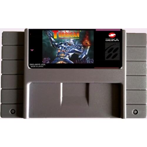 High Quality 16 Bit Super Turrican NTSC Big Gray Game Card For USA Version Game Player