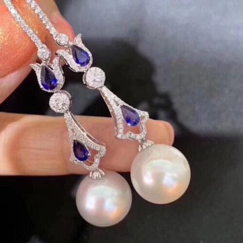 Graceful Party 925 Sterling Silver Drop Earrings Beautiful Findings Exquisite Jewelry Parts Fittings Womens Accessories