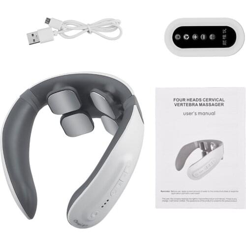 Electric Neck Massager 4D Heating Massage Intelligent Voice Wireless Remote Control 6 Modes Massager Tool for Neck and shoulders