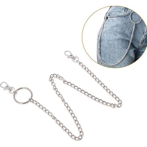 Layer Belt Chain Rock Punk Hook Trousers Pant Waist Link Metal Wallet Silver KeyChain