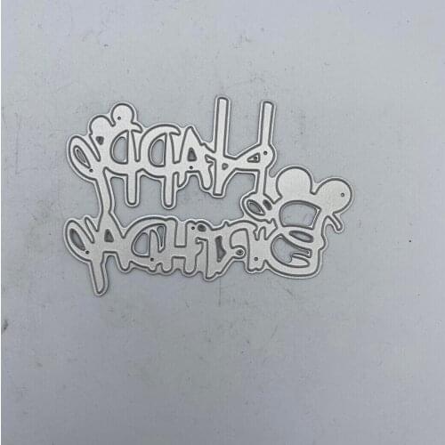 Metal Cutting Die Happy Birthday Embossed Paper Card Album Craft Template Stencil Dies