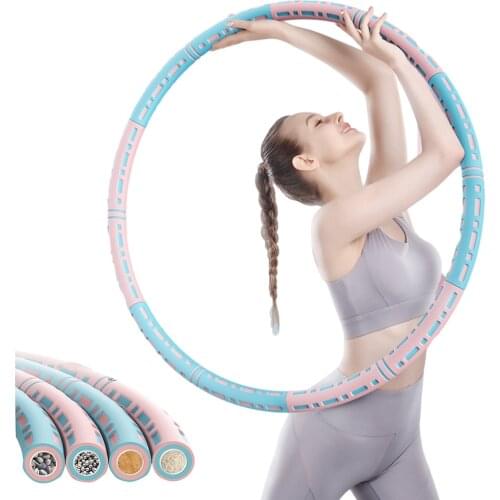 1-4kg Adjustable Weight Exercise Fitness Hoops Weighted Sports Hoop For Adults Women Weight Loss Massager Ring Workout Equipment