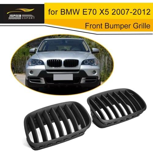 Grill for BMW E70 X5 PP Matt Black Front Bumper Mesh Grille 2007-2012