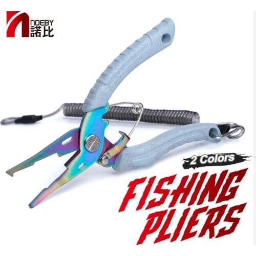 NOEBY Fishing Accessories New Mini Color Pliers Tool For Small Slip Ring Of Lure Stainless Steel Fishing Plier Braid Line Cutter
