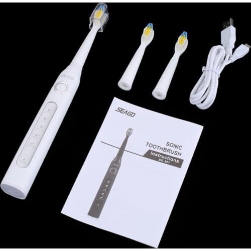 Seago SG-507 Electric Toothbrush Smart Timer Sonic Brush USB Rechargeable Waterproof Tooth Brush for Adult