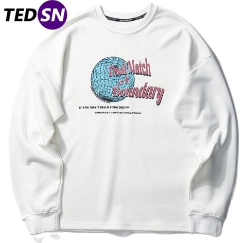 Earth Print Sweatshirts Men 2020 Harajuku Streetwear Cotton Sweatshirt Hoodie Hip Hop Autumn Casual Pullover Black