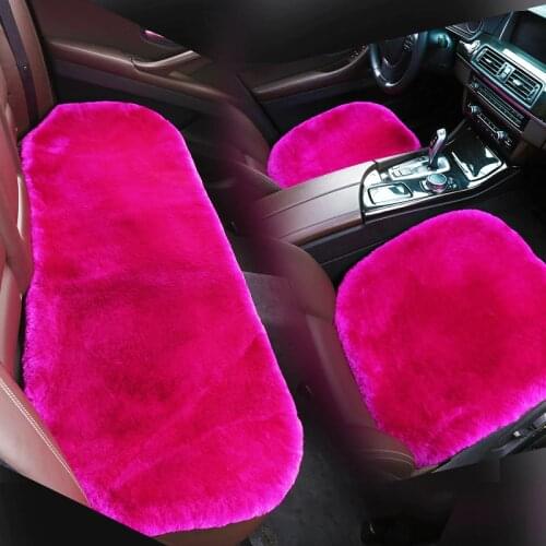 Universal Automobile Wool Fur car seat cover set for adult Leather vehicle cushion accesorios para autos Australian Sheepskin