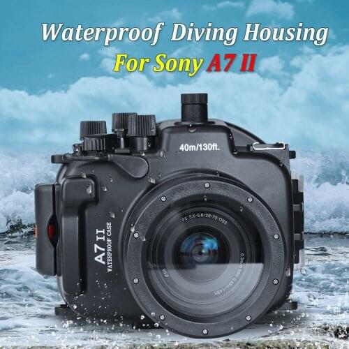 For Sony A7 II A7S A7R Mark II A7II A7M2 A7R2 A7RII 28-70mm 90mm Lens Waterproof Box Underwater Housing Camera Diving Case Cover