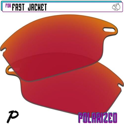 EZReplace Polarized Replacement Lenses for - Oakley Fast Jacket Sunglasses - Red P
