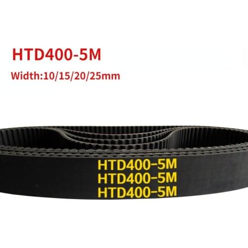 Arc HTD 5M Timing belt C=400 width10/15/20/25mm HTD 5M synchronous Belt 400-5M